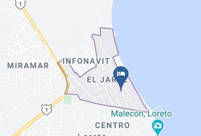 Loreto Playa Boutique Hotel Map