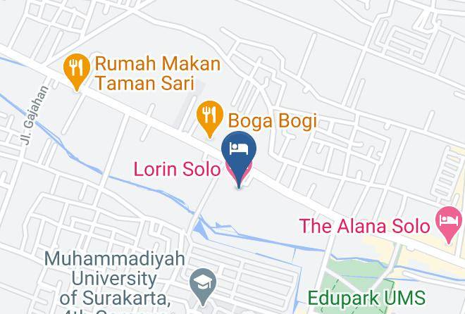 Sukoharjo Regency - Lorin Solo Hotel Maps
