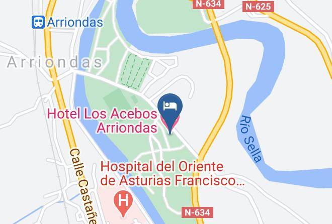 Asturias - Hotel Los Acebos Arriondas Maps
