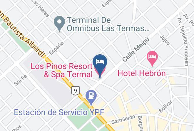 Rio Hondo - Los Pinos Resort & Spa Termal Maps