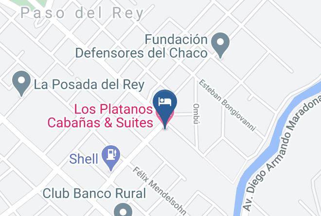 Paso Del Rey - Los Platanos Cabanas & Suites Maps