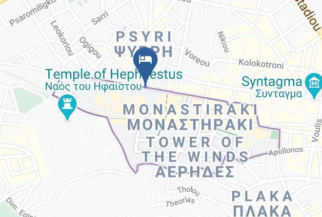 Central Athens - Lotus Center Hotel Maps