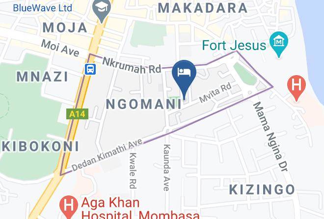 Mombasa - Lotus Hotel Kenya Maps