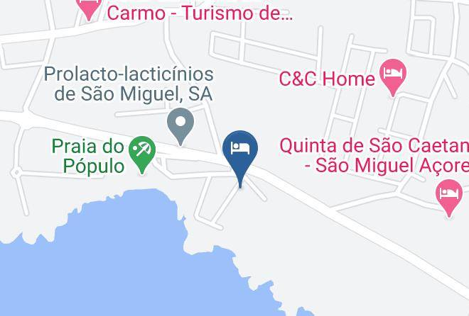 Ponta Delgada - Lovely Beach Studio Azores For Rent Maps