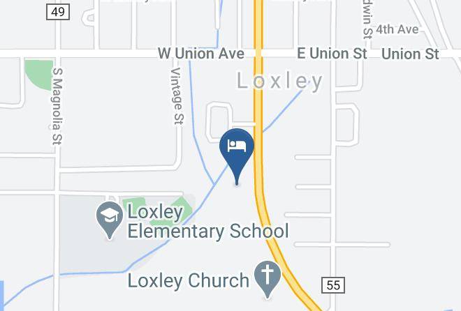 Loxley Motel Map