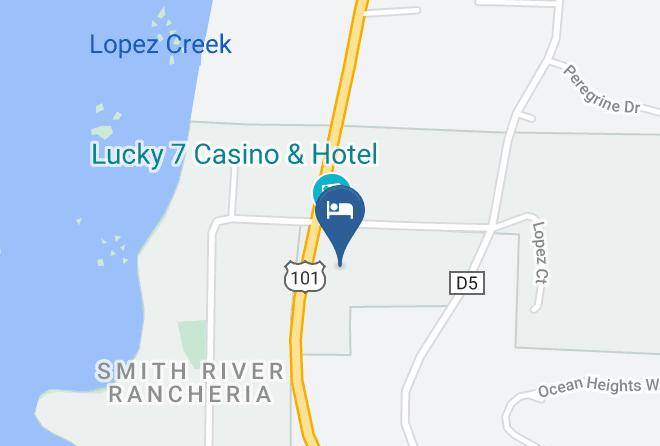 Del Norte - Lucky 7 Casino & Hotel Howonquet Lodge Maps