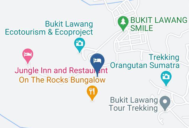 Lucky Bamboo Guest House Map - North Sumatra - Langkat Regency