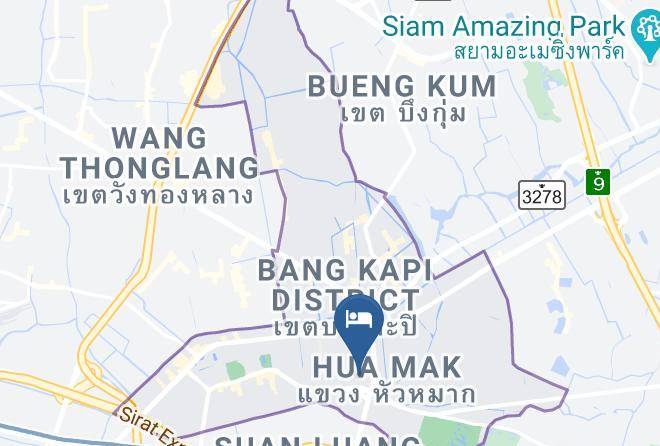 Bang Kapi District - Lucky Green View Hotel Maps