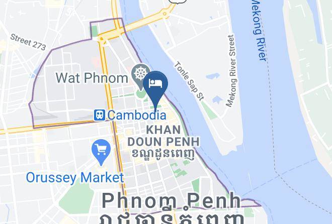 Doun Penh - Lucky Ro Hotel & Restaurant Maps