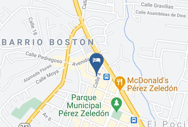 Perez Zeledon - Thunderbird Hotel Costa Rica Maps