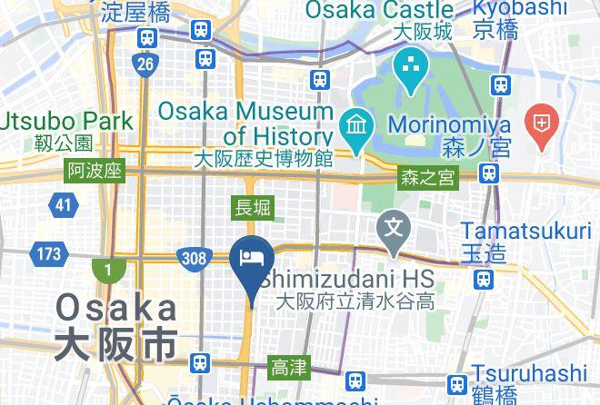 Osaka City Chuo Ward - Dotombori Crystal Hotel Ii Maps