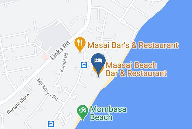 Mombasa - Maasai Beach Bar & Restaurant Maps