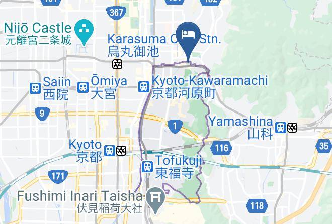 Kyoto City Higashiyama Ward - Machiya Inn Zen Maps