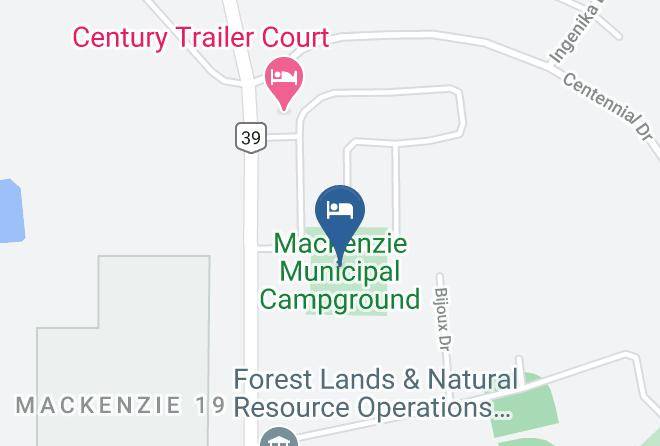 Fraser Fort George - Mackenzie Municipal Campground Maps