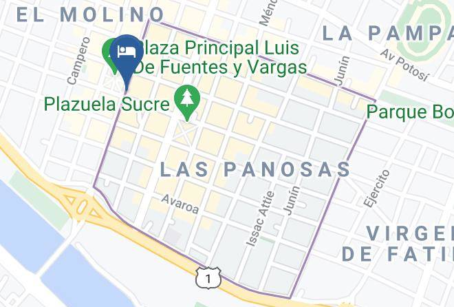 Cercado - Macondo Pizza Pazza Hotel Maps