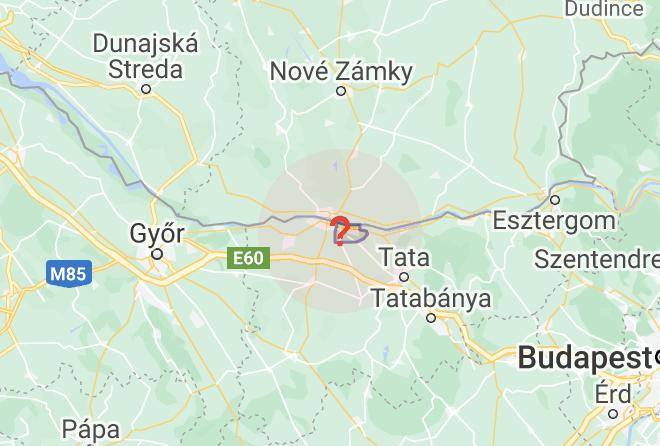 Komarom - Madari Eleonora Vasmacska Vendeglo Maps