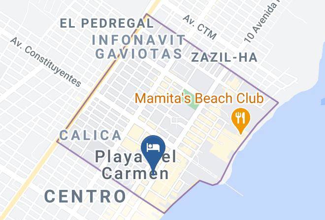 Solidaridad - Magic Blue Spa Boutique Hotel Playa Del Carmen Maps