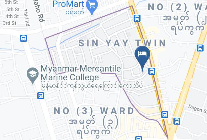 Yangon West - Majesty Hotel B&b Maps