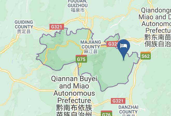 Qiandongnan Aut Prefecture - Majiang Huan Tingblueberry Manor Maps