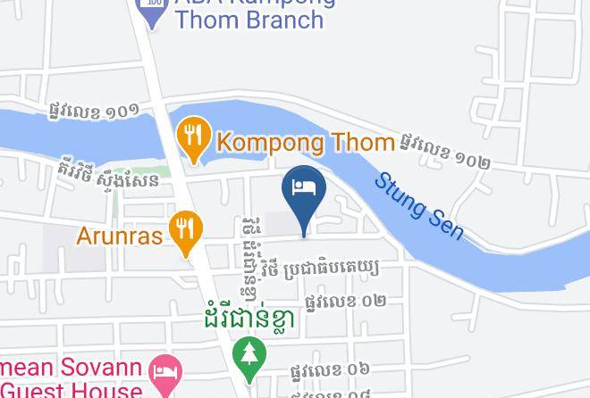 Stueng Saen Town - Mak Heng Heng 168 Guesthous Maps