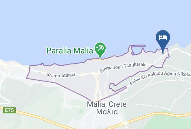 Malia Bay Beach Hotel & Bungalows Map