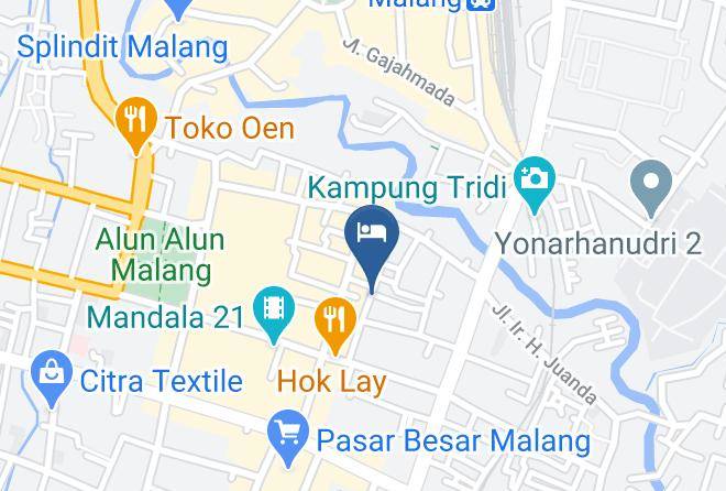Kota Malang - Malinda Hotel Maps
