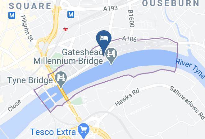 Newcastle Upon Tyne - Malmaison Newcastle Maps