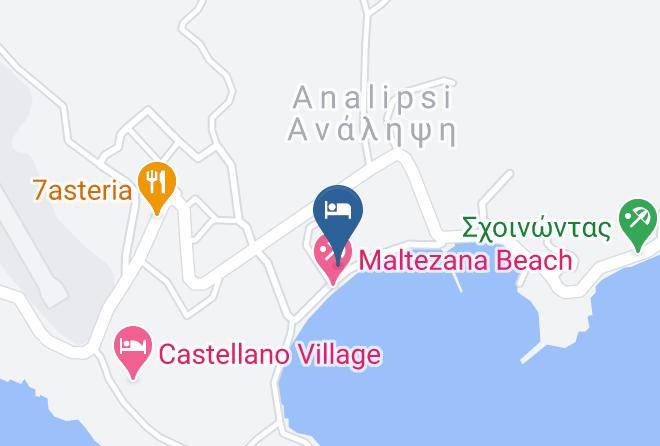 Kalymnos - Maltezana Beach Hotel Restaurant & Pool Bar Maps