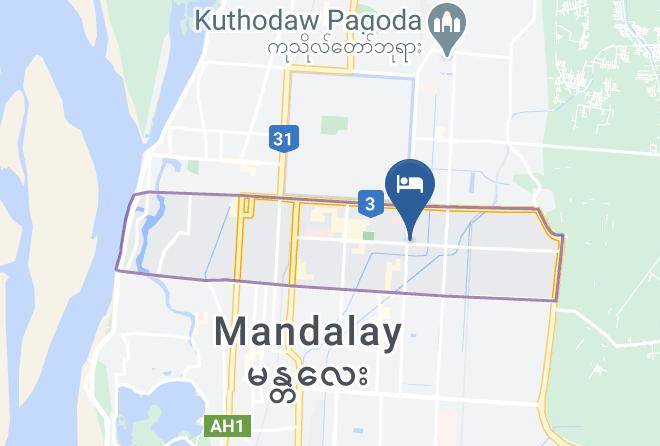 Chanayetharzan - Mandalay Hill View Hotel Maps