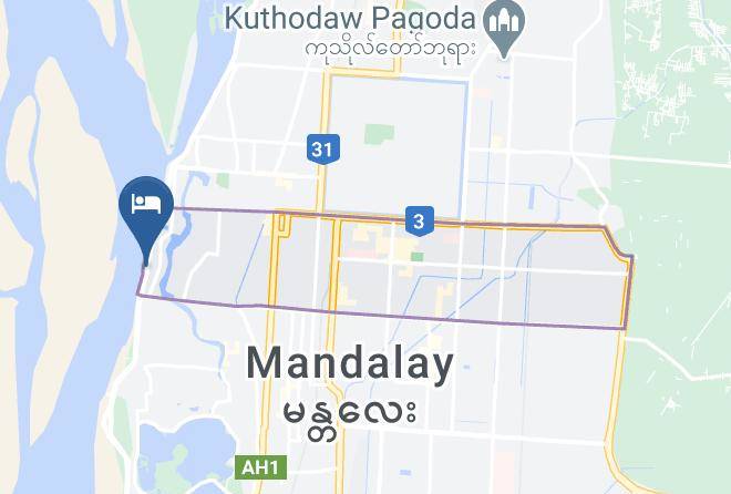 Chanayetharzan - Mandalay Karaweik Mobile Hotel Maps