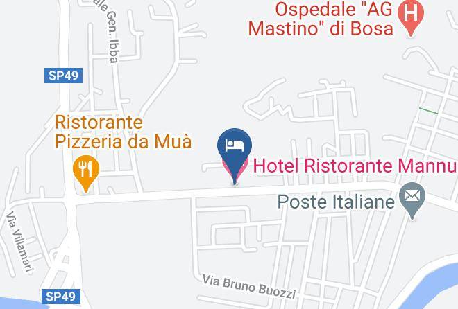 Oristano - Hotel Ristorante Mannu Maps