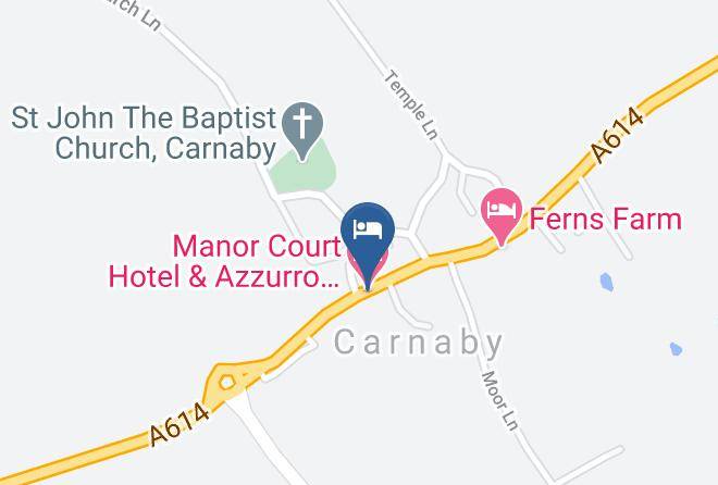 East Riding Of Yorkshire - Manor Court Hotel & Azzurro Ristorante Italiano Maps