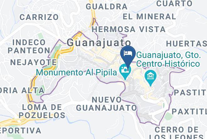 Guanajuato City Centre - Hotel Alonso 10 Boutique & Arte Maps