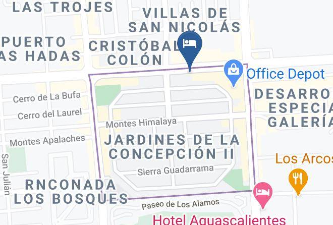 Aguascalientes Jardines De Lacepcion Segunda Seccion - Mantra Hotel Boutique Maps