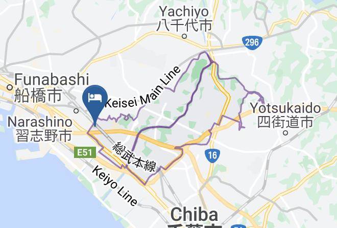 Chiba City Hanamigawa Ward - Maple Inn Makuhari Maps