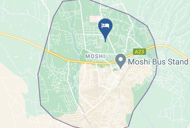 Moshi Urban - Marangu Shine Star Hotel Maps