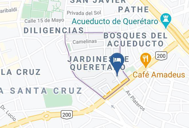 Santiago De Queretaro - Margaritas Eco Haus Maps