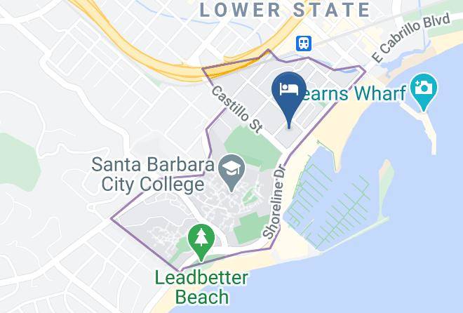 Santa Barbara - Marina Beach Motel Maps