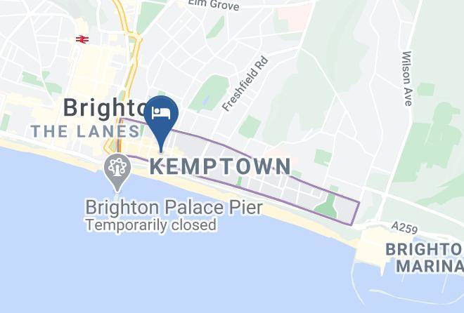Brighton And Hove - Marine View Hotel Maps