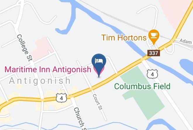 Maritime Inn Antigonish Map