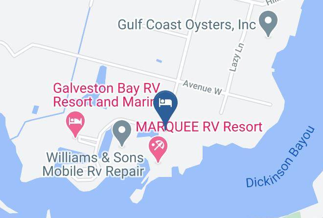 Galveston - Marquee On The Bay Rv Resort Maps