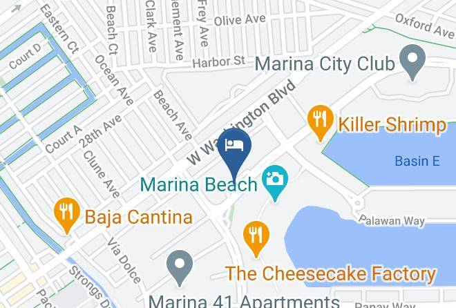 Marina Del Rey Marriott Map