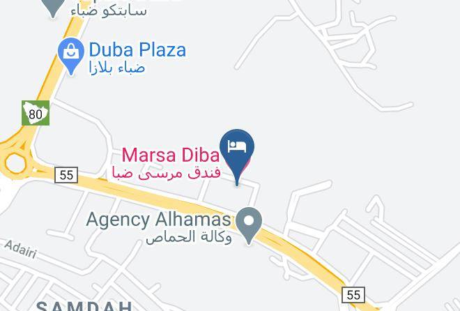 Dhuba - Marsa Diba Hotel Maps