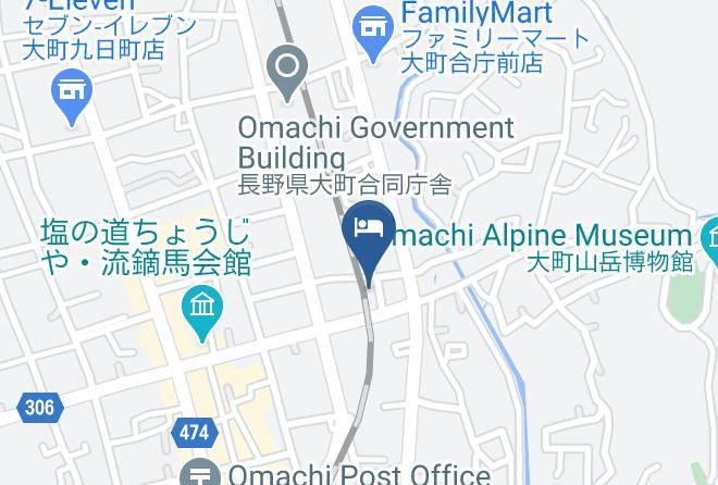 Omachi City - Marukatsu Ryokan Maps