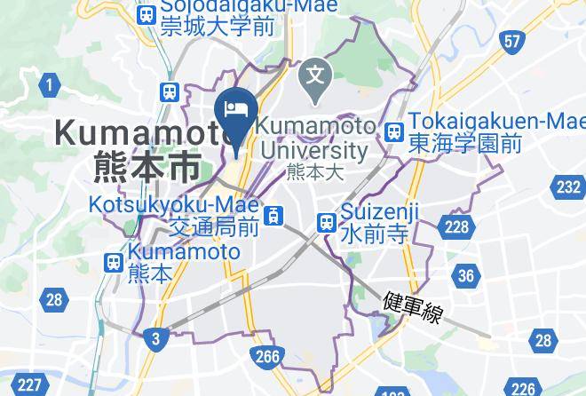Kumamoto City Chuo Ward - Maruko Hotel Maps