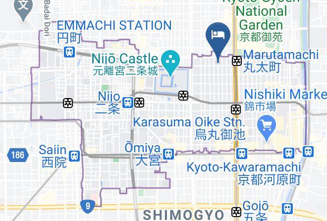 Kyoto City Nakagyo Ward - Marutamachi Maps