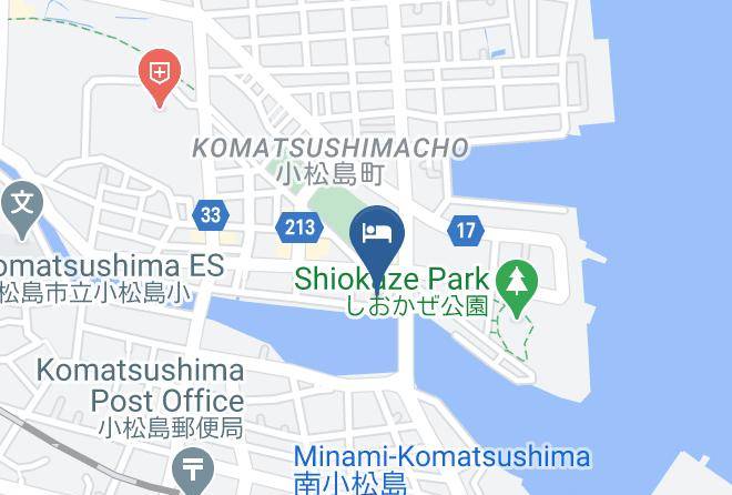 Komatsushima City - Marutoku Ryokan Maps