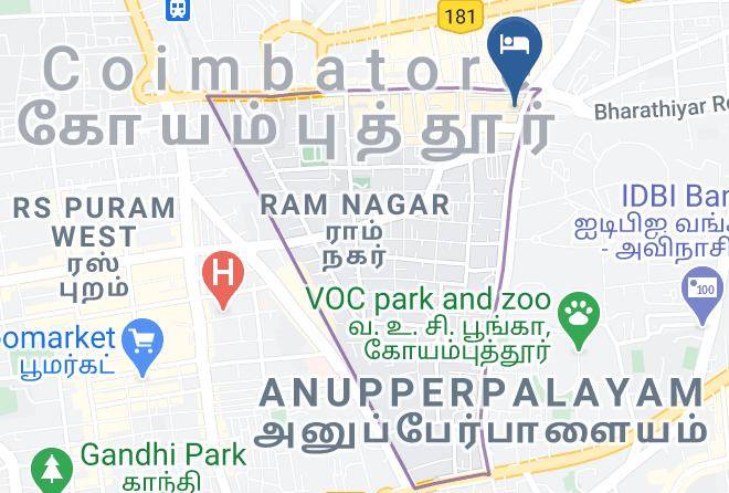 Coimbatore - Mary Meridien Lodge Maps
