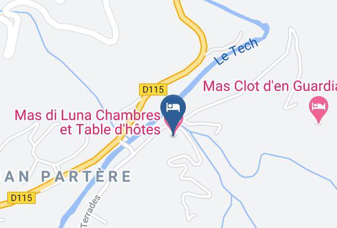 Pyrenees Orientales - Mas Di Luna Chambres Et Table D'hotes Maps