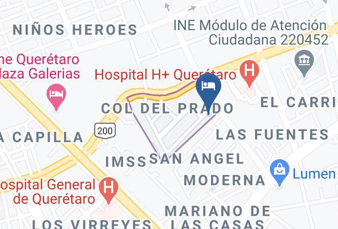 Santiago De Queretaro - Mas Suites Del Prado Maps